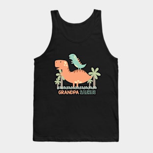 Father's Day Grandpa Saurus Tank Top